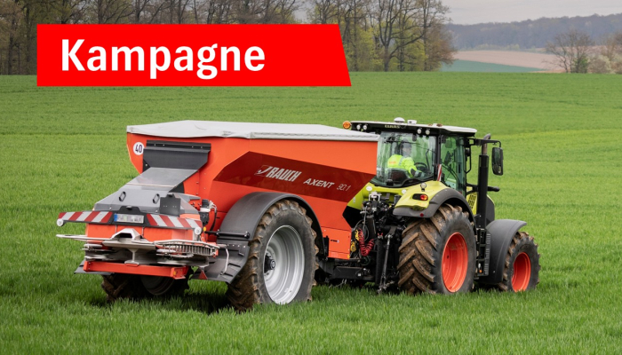 Rauch Axent M 90.1 bugseret gødningsspreder kampagne